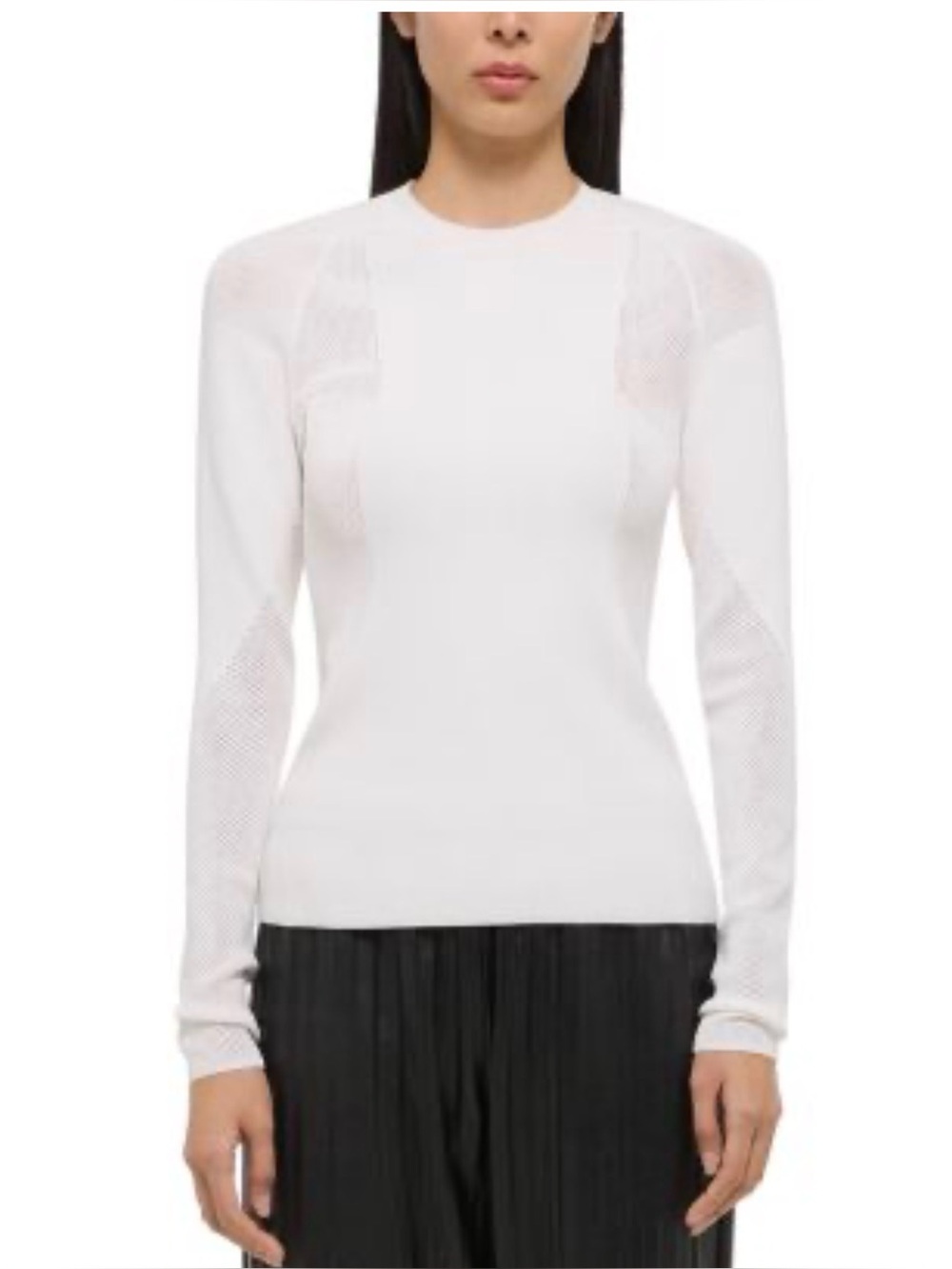 Helmut Lang White Sport Top with Tag Detail